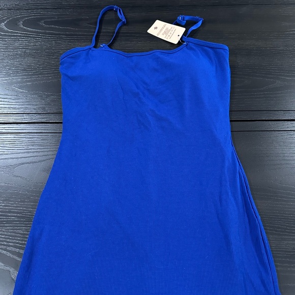 Built-In Shapewear Modal Soft Lounge mini Dress size large NWT blue - Picture 1 of 8